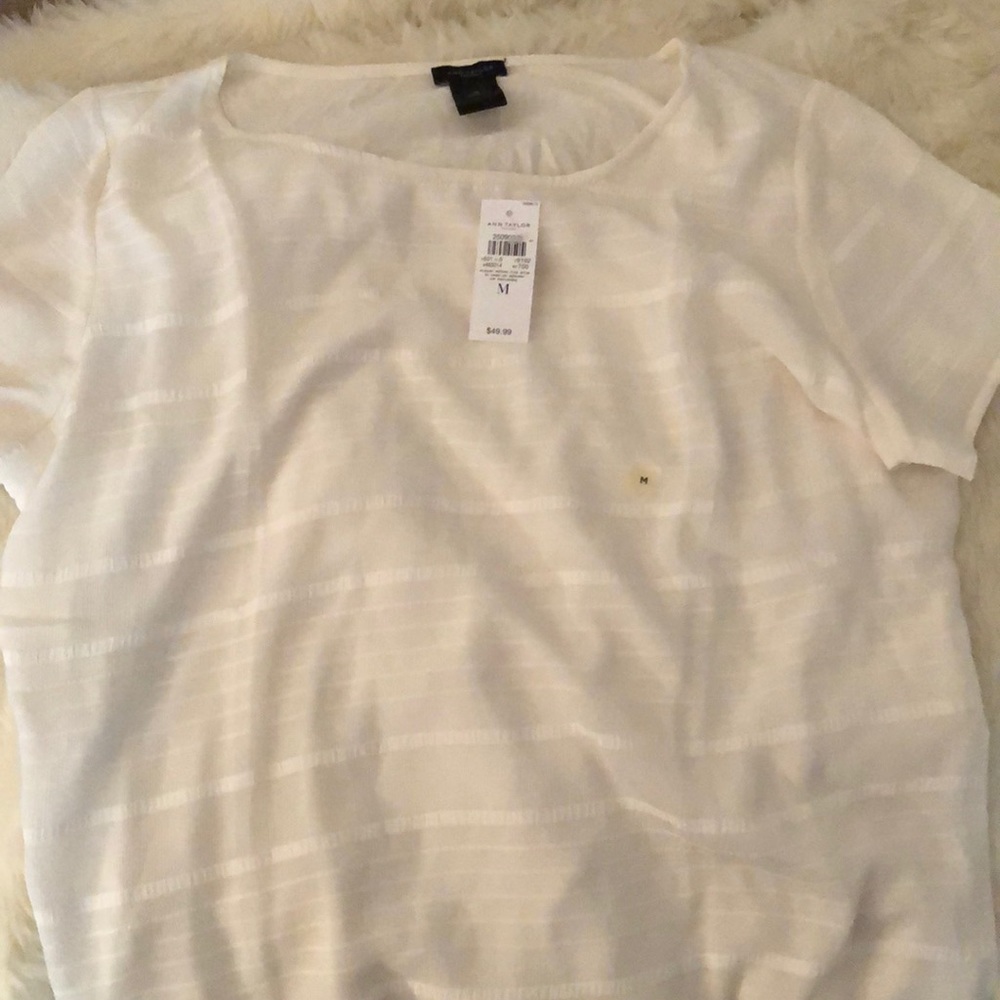 “SOLD” Ann Talylor mixed media shirt